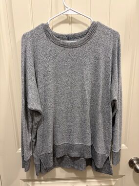 aerie Heather Gray Cozy Crewneck Sweater